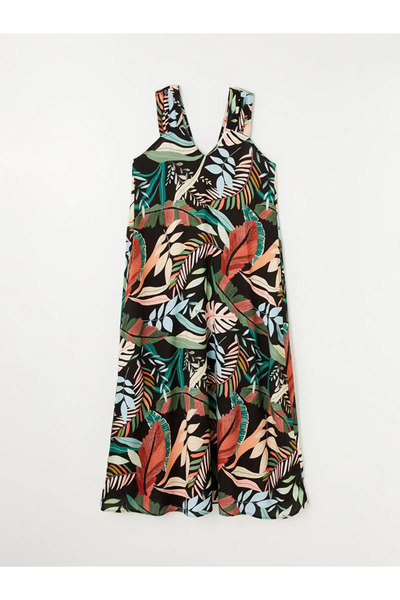 LC Waikiki Γυναικείο φόρεμα με λουράκι με λαιμόκοψη V - LCW