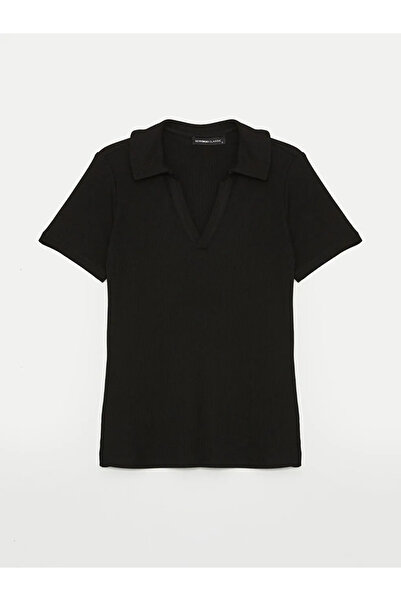 LC Waikiki LCWAIKIKI Classic Polo Collar Solid Short Sleeve Women's T-Shirt