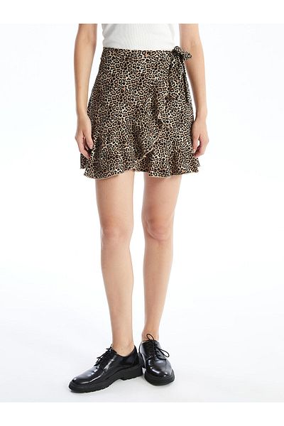 LC Waikiki Lw - Dámská sukně s leopardím vzorem s elastickým pasem