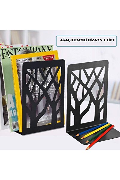 Genel Markalar Agaç Desenli Kitap Tutucu