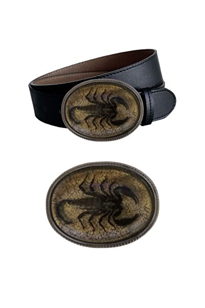 targay Ζώνη τζιν με αγκράφα καουμπόι και σχέδιο σκορπιού