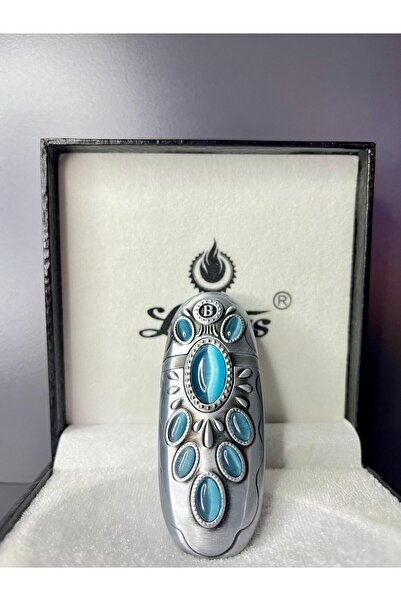 Lotus Taşlı Model Lüks Tasarım Gazlı Çakmak