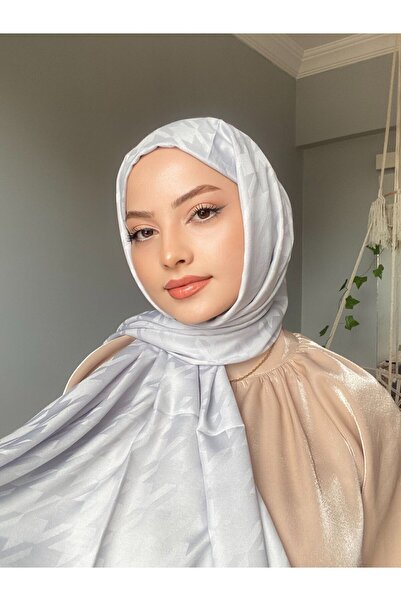MİS İPEK KAZAYAĞI DESEN GÜMÜŞ İPEKSİJAKAR ŞAL