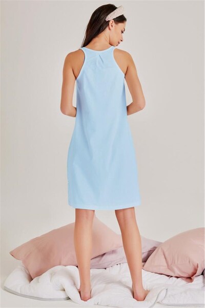 Magic Form 30108 Σετ ρόμπα και νυχτικό με σχέδιο μπλε κέντημα