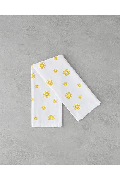 English Home Yellow Lemons Cotton Drying Cloth