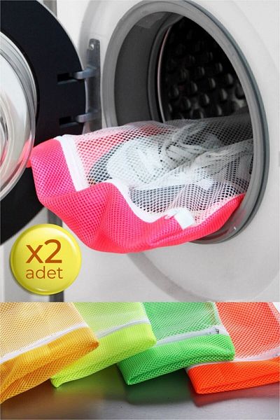 she berrak 2 Zippered Shoe Washing Nets - 2 Pieces