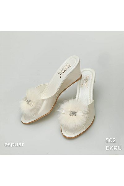 Espuar 502 Women's Slippers - Ecru