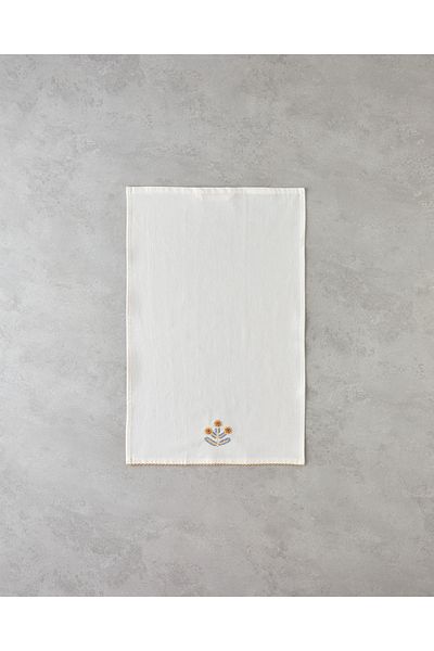 English Home 30X50 cm Cream - Blue Retro Revival Cotton Drying Cloth