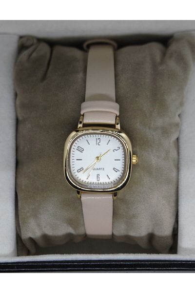 QUARTZ Brand Square Steel Case Minimal Wristwatch