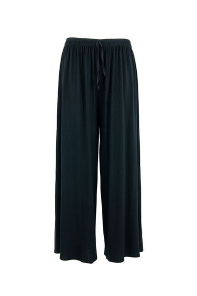 Oppland Women's Elastic Waist Large Size Comfortable Full-Mold Lycra Viscose Combed Fabric Trousers