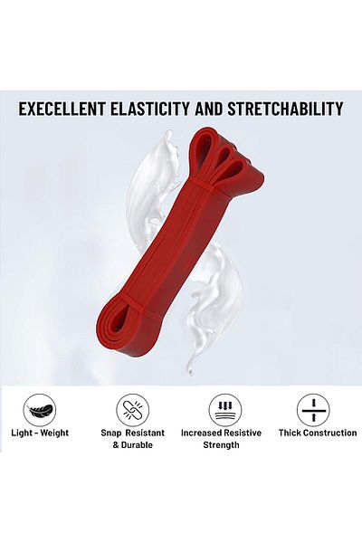 anythingbasic Ab. Latex Heavy Resistance Band | Red |Latex Rubber | For Yoga, Workout