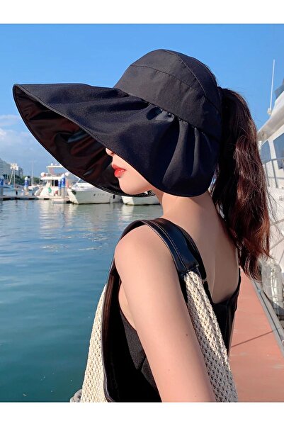 Rupen Kraft Ultra Wide Wiped Full Sun Protection Shaped Foldable Visor Hat wi...