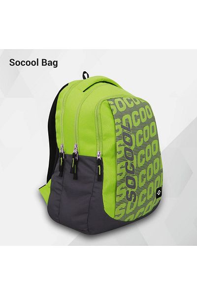 Nivia Ribbon School Bag | Green Black | Lightweight | Polyester | Durable | Water Resistant
