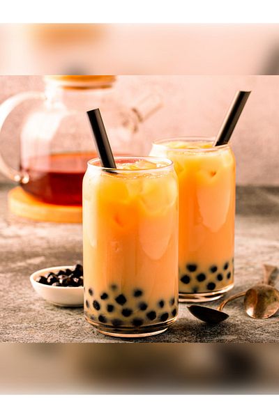 Ethex Black Bubble Tea Straws - 100 Pieces, 22 cm Thick Straws
