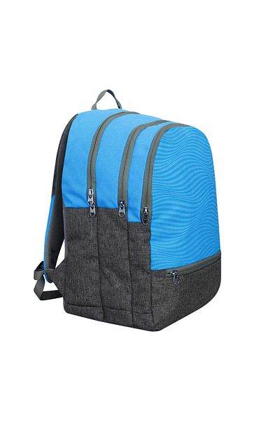 Nivia Dunes School Bag | Sky/Grey  | 24.5 Liters| Polyester | Laptop Bag  | Wateproof |Air Mesh