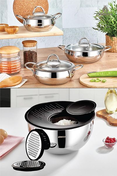 Amboss Maya 11 Piece Sahan and Bowl Set - Multi-Purpose