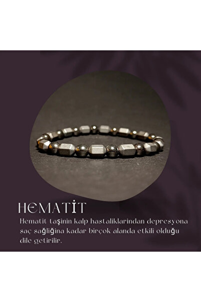 Doğal Tasarım سوار من حجر الهيماتيت الطبيعي