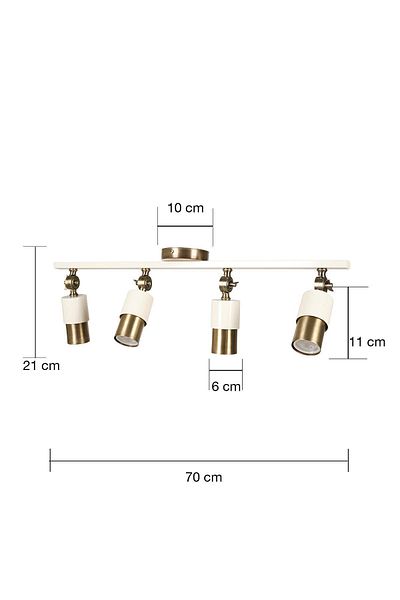Bozyaka Aydınlatma Lotus 4-piece Antique Finish and Cream Movable Wall Sconce - Sunshade Led Bulbs Included