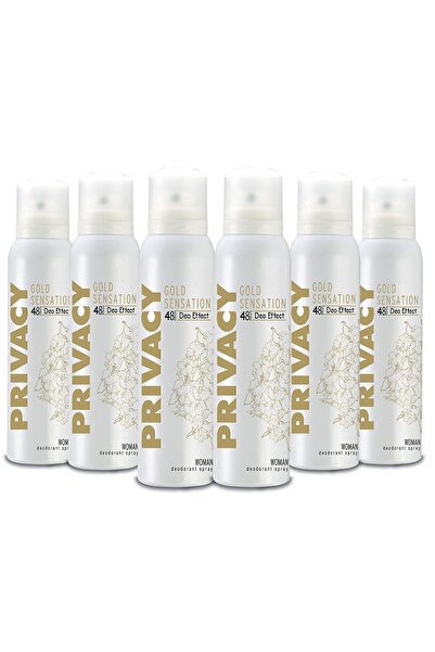 Privacy Gold Women Kadın Deodorant 6x150ml