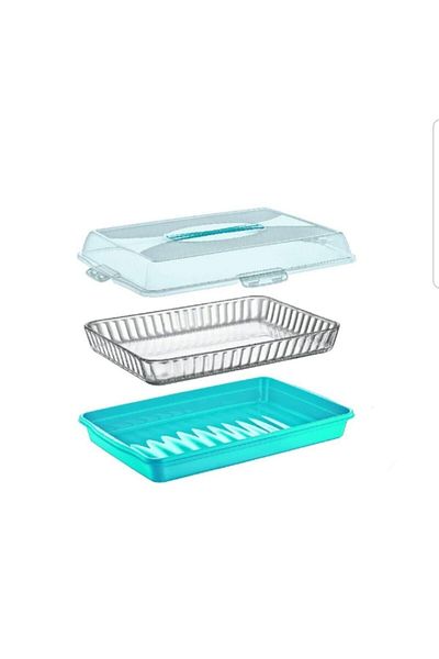 NEHAN Rectangular Cake and Pyrex Storage and Carrying Container