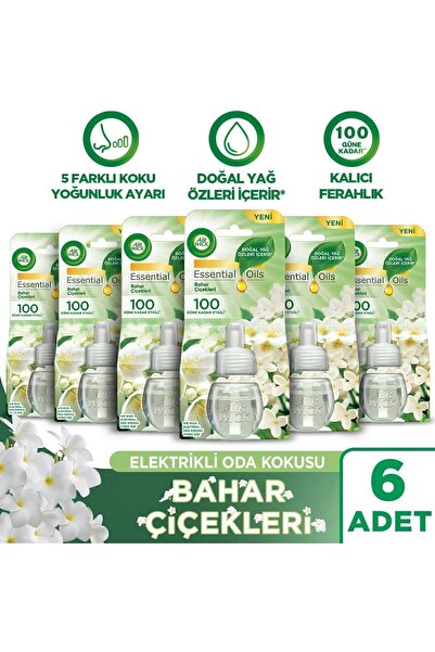 Air Wick Elektrikli Oda Kokusu Yedek Şişe Bahar Çiçekleri x 6 - Esansiyel Yağlar İçerir*
