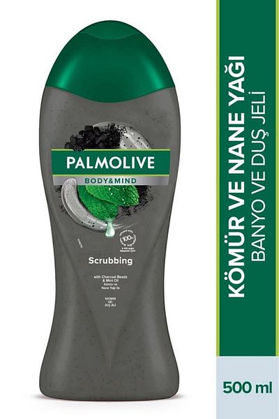 Palmolive Body & Mind Charcoal and Mint Oil Bath and Shower Gel 500 ml