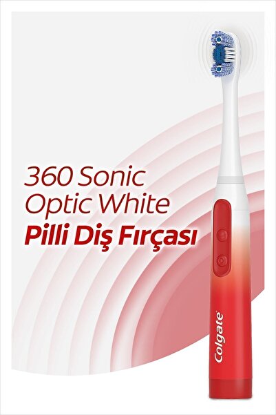 Colgate 360 Sonic Optic White Pilli Beyazlatıcı Yumuşak Diş Fırçası