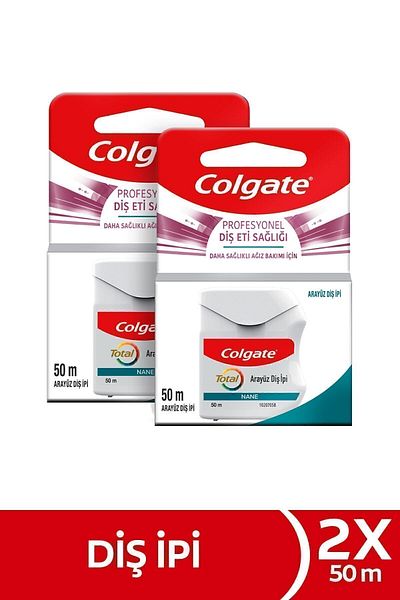 Colgate Total Professional Gingival Health Interface Dental Floss 50 m X2 Pcs