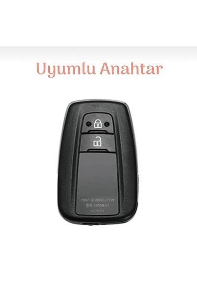 emii auto spare parts Toyota Camry Rav4 I Chr C-Hr Corolla Land Cruiser Prado Key Case - White/Silver 2 Keys