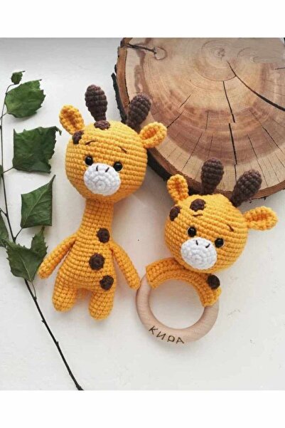 msl masal hobi evi amigurumi Miniş Zürafa İkili Set