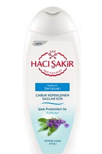 Hacı Şakir 500 ml Sage Nourishing Shampoo - for Quick-Dandruff Hair