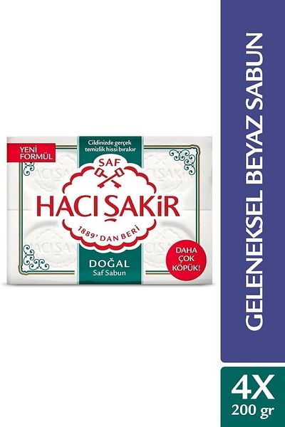Hacı Şakir Natural Traditional White Soap 4x200 gr