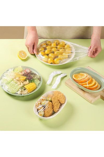 Ekostem 100 Pieces of Practical Freshness - Preserving Pot and Plate Cap, Multi-Purpose Lid Food Cap
