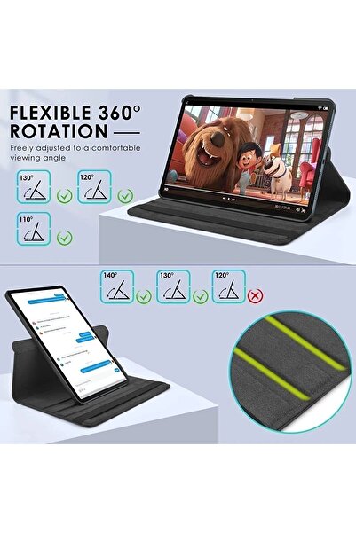 TEKNETSTORE Xiaomi Redmi Pad Se 11 Inch Tablet Compatible 360 Rotating Pu Leather Case Set with Sleep Mode
