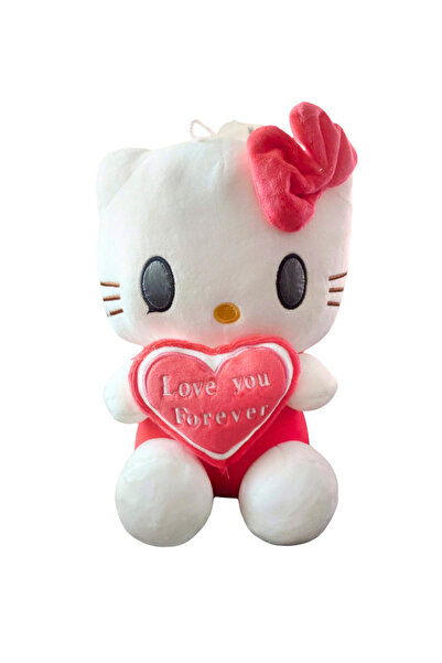 OMZ Mor Şapkalı Hello Kitty Figürlü Peluş Oyuncak Egitici Kız Erkek Cocuk Oyu...