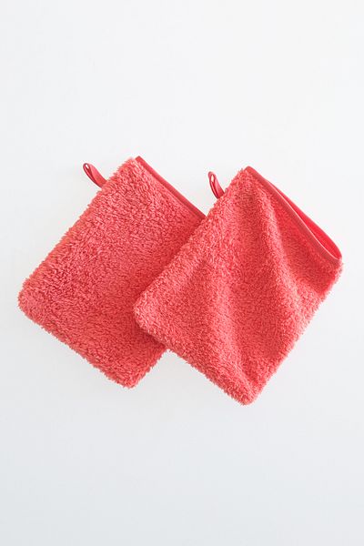 Misev 2 Pieces Red Soft Bath Loofah