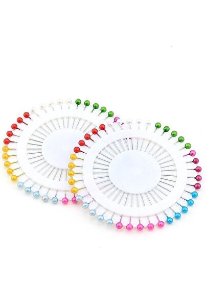 Kent Pazarı إبرة كبيرة الرأس ملونة - 480 قطعة - 3.5 سم |   مثبت عملي وأنيق لل...