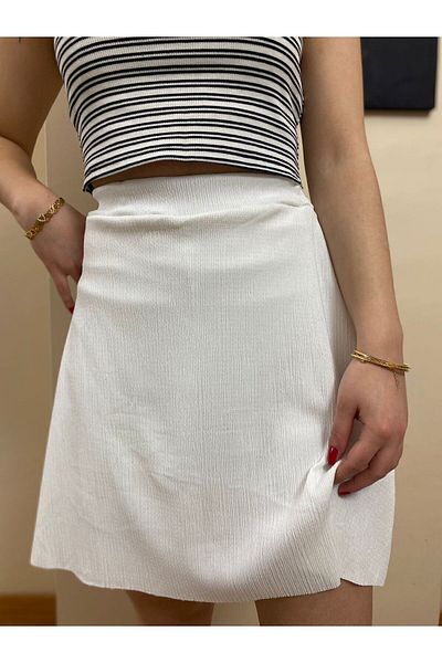 SUHIS FUSTA PANTALONI SCURT DE VARĂ ALB