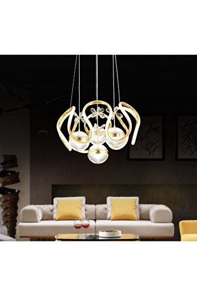 luxury modern aydınlatma GOLD LEDLİ AVİZE MODEL SALON AVİZE LEDLİ AVİZE
