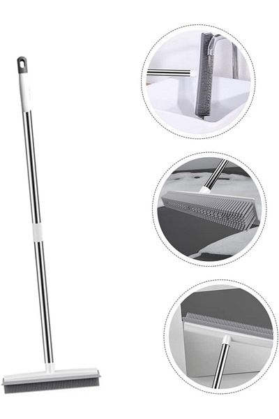 Ekostem Rubber Floor Drawers Brush Mop / Extendable Cleaning Brush with Telescopic Handle
