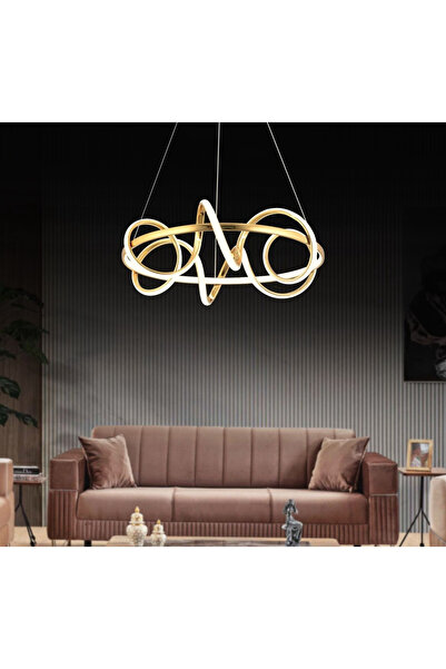 luxury modern aydınlatma Ledli Avize Gold Salon Avize Kuzey Led Avize