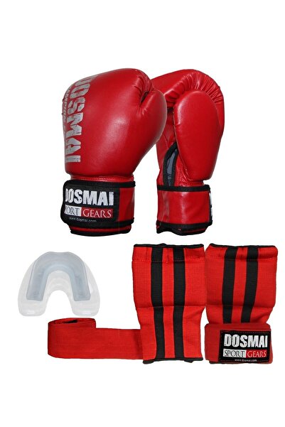 DO-SMAI Üçlü Boks Kick Boks Muay Thai Eldiveni Bandajlı Eldiven Ve Dişlik Seti Kmp995