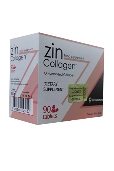 Zin Collagen Kadınlar Için Saç Uzatma Ve Güçlendirici Gıda Takviyesi .135 gr ...