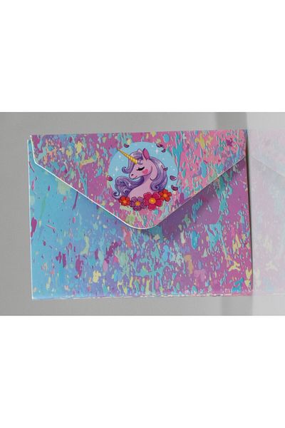 4nio MINI CARTE DE SCRIERE UNICORN ÎN FLORE