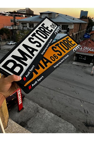 BMASTORE06 AUDİ SPORT Uyumlu  Enjeksiyon Baskılı Krom Takmatik Plakalık(1 Takım,2 Adet)