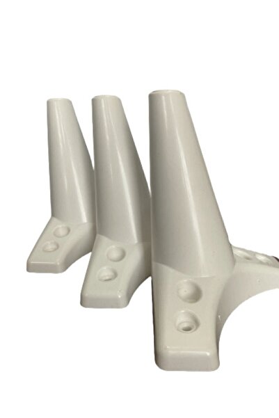 EnesBeyy L Tabanlı Beyaz Zirve 15cm Ayak (2 Adet) Baza-sehpa-koltuk-kanepe-çekyat-dolap-mobilya Ayağı