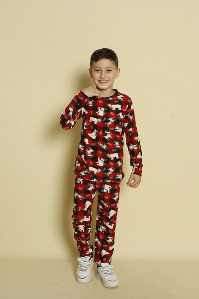 Ponki Boy's Suede Pajama Set