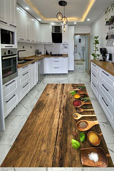 SÜNGERSAN Renkli Halılar Yıkanabilir Dijital Baskı Modern Dekoratif Kaymaz Ta...