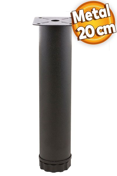 Badem10 Metal reglabil Maple 20 cm Mobilier negru Canapea Fotoliu Baza de ridicare Suport picioare picioare