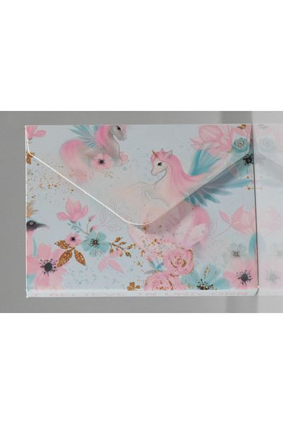 4nio MINI CARTE DE SCRIERE UNICORN ROZ